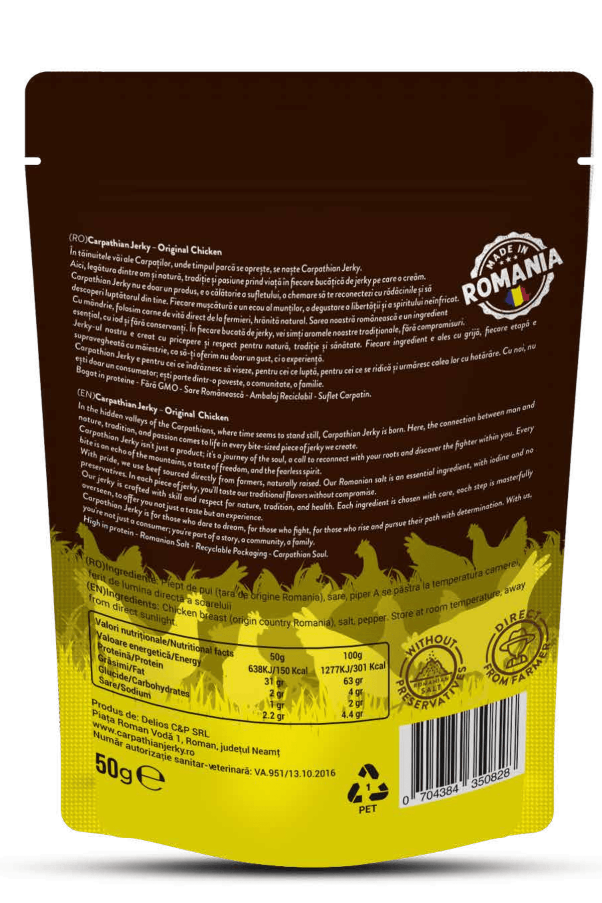 Carpathian Jerky Original Kurczak - Carpathian Jerky